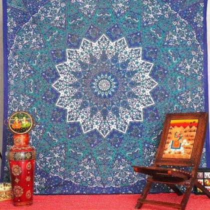 Beautiful Indian Psychedelic Tapestry, Indian Star..