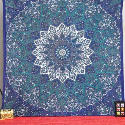 Beautiful Indian Psychedelic Tapestry, Indian Star..