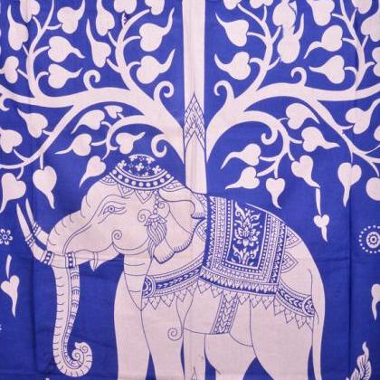 Beautiful Twin Size Tree Elephant Print 100%..