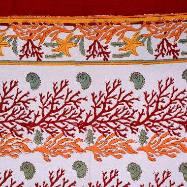 Beautiful Hand Block Print Cotton Bed Cover,..