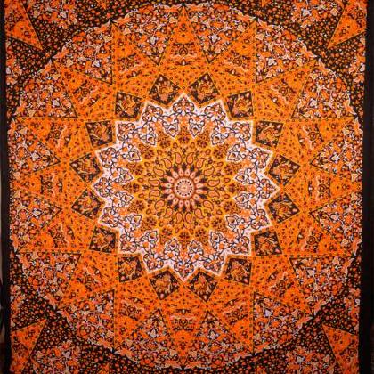 Queen Size Indian Star Mandala Psychedelic..