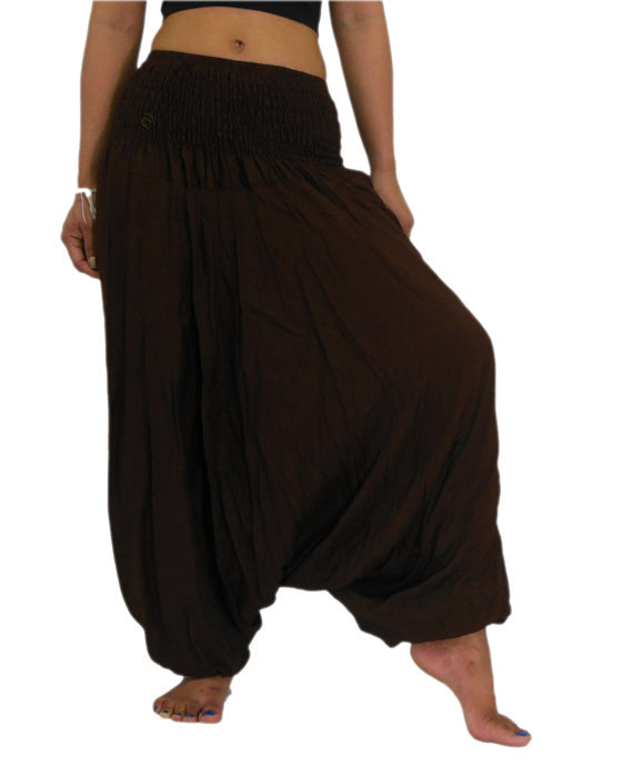 Brown Hippy Goa Harem Hose Sarouel Harem Pants Trousers Boho Indian Baggy