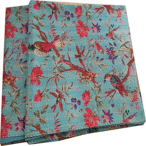 Sari Indian Quilt -kantha Quilt Quilted Bedspreads,throws,ralli,gudari Handmade Tapestery Reversible Bedding